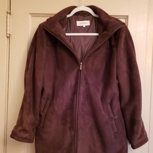 Calvin Klein Brown Faux Suede Ladies Jacket Size L